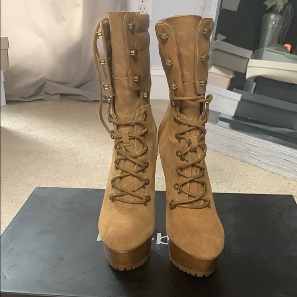 Bebe Tan Evie Mid Bootie - Picture 2 of 3